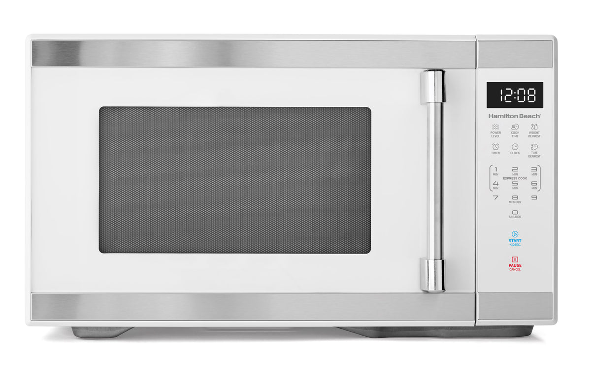 Hamilton Beach 1.1 cu ft Countertop Microwave Oven, Black and Stainless Steel
