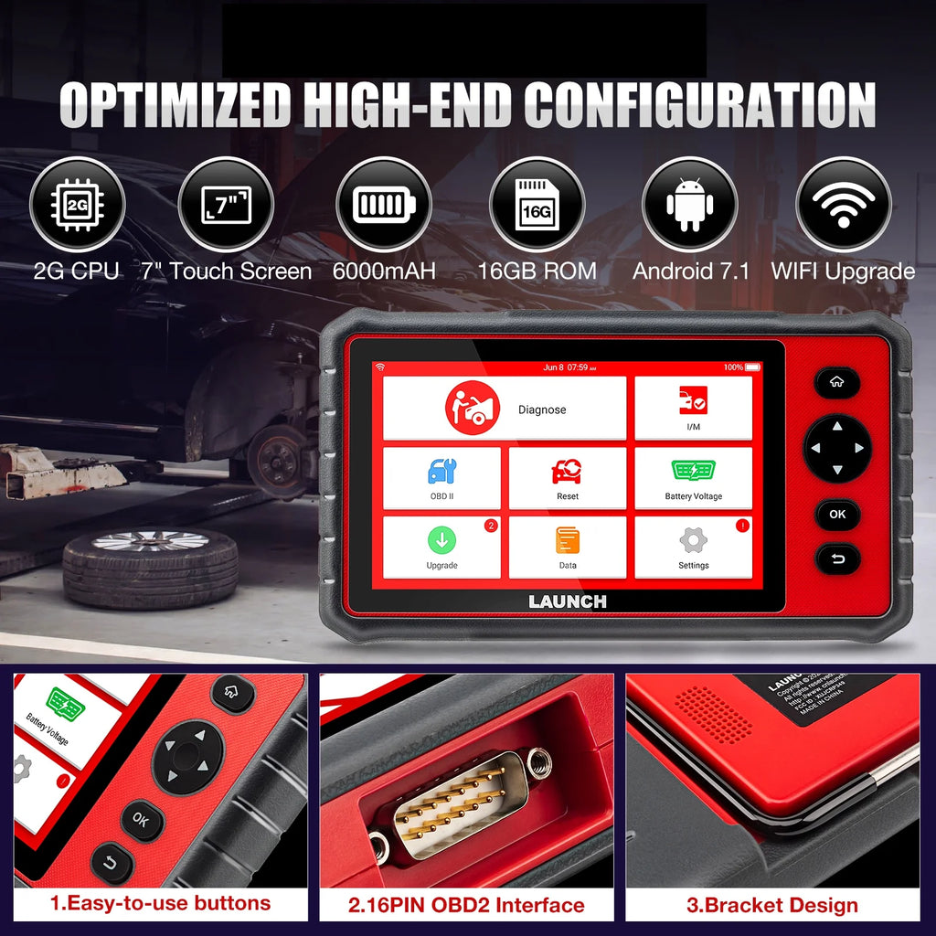 LAUNCH CRP909E OBD2 Scanner Car Diagnostic Scan Tool, OE-Level All System Diagnostic Scanner with 28 Free Maintenance Functions, IMMO, 2 Years Free Update