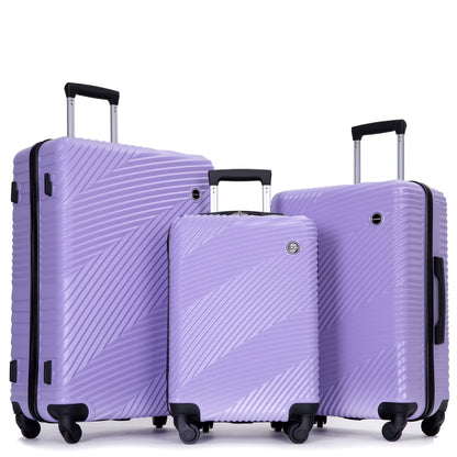 Tripcomp Luggage 3 Piece Set,Suitcase with Spinner Wheels Hardside Lightweight Luggage 20in24in28in.(Blue)