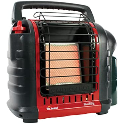 Portable Buddy Heater MH9BX - Indoor-Safe Propane Heater 4,000-9,000 BTU, Compact & Reliable for Campers & Workshops (Red/Black)