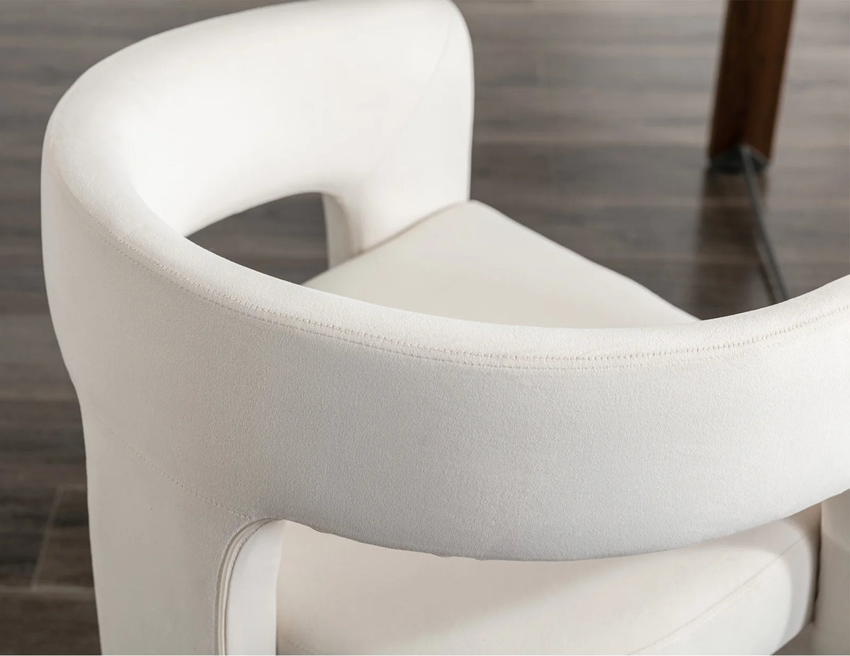 Guyou Modern Sherpa Upholstered Dining Chair, Cute Barrel Side Armchair Kitchen Chair with Armrests and Back for Living Room Dining Room Bedroom, Green