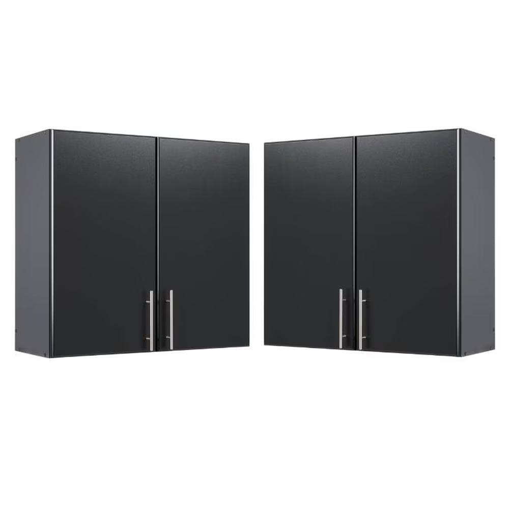 Home Square 2 Piece Wood Wall Cabinet Set in White