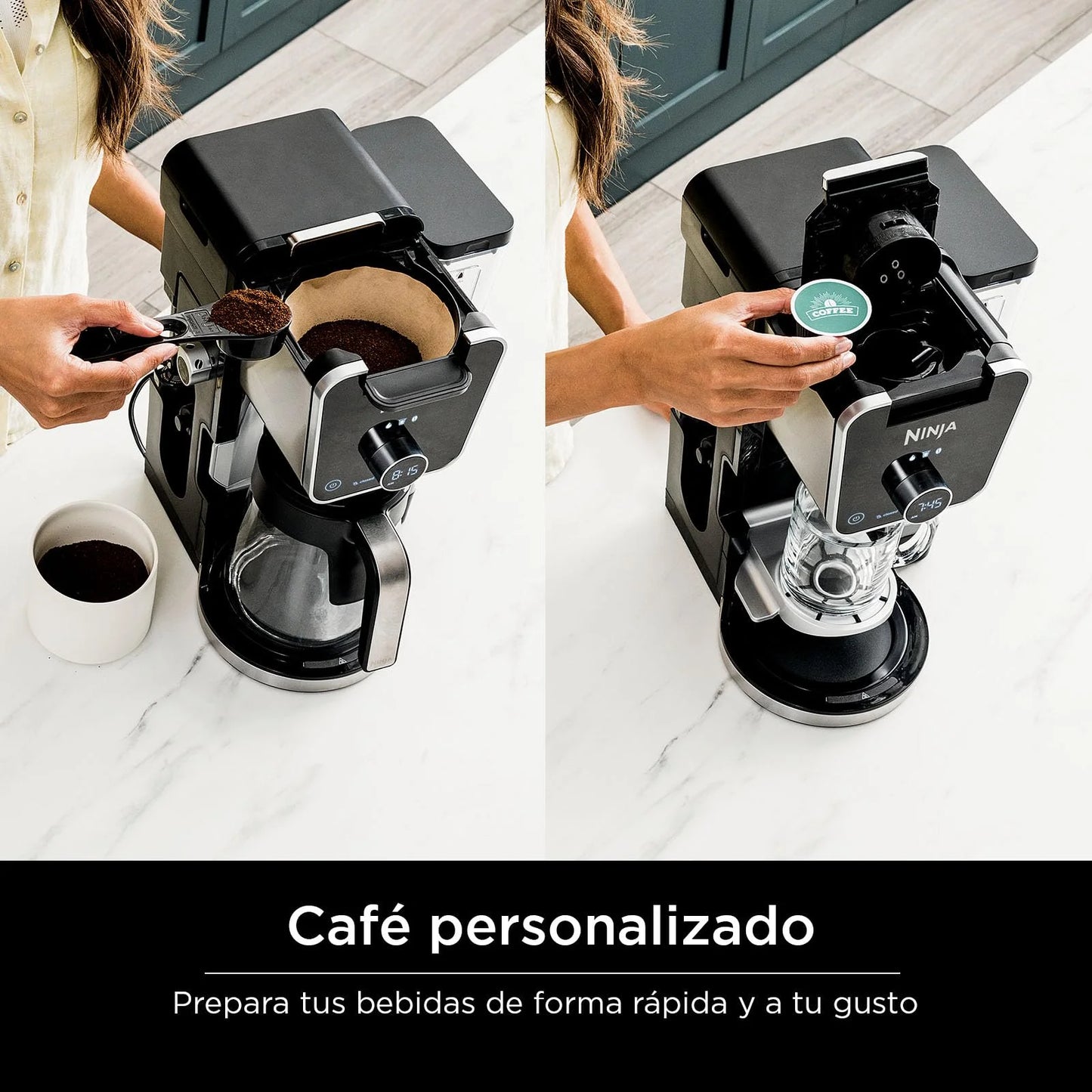 Ninja Drip Coffee Maker With K Cup Combo, DualBrew Pro Specialty Coffee System, Coffee Machine Compatible with K-Cup Pods, 12 Cup Single Serve Coffee Makers with Paper Filter, CFP301 Frother? F