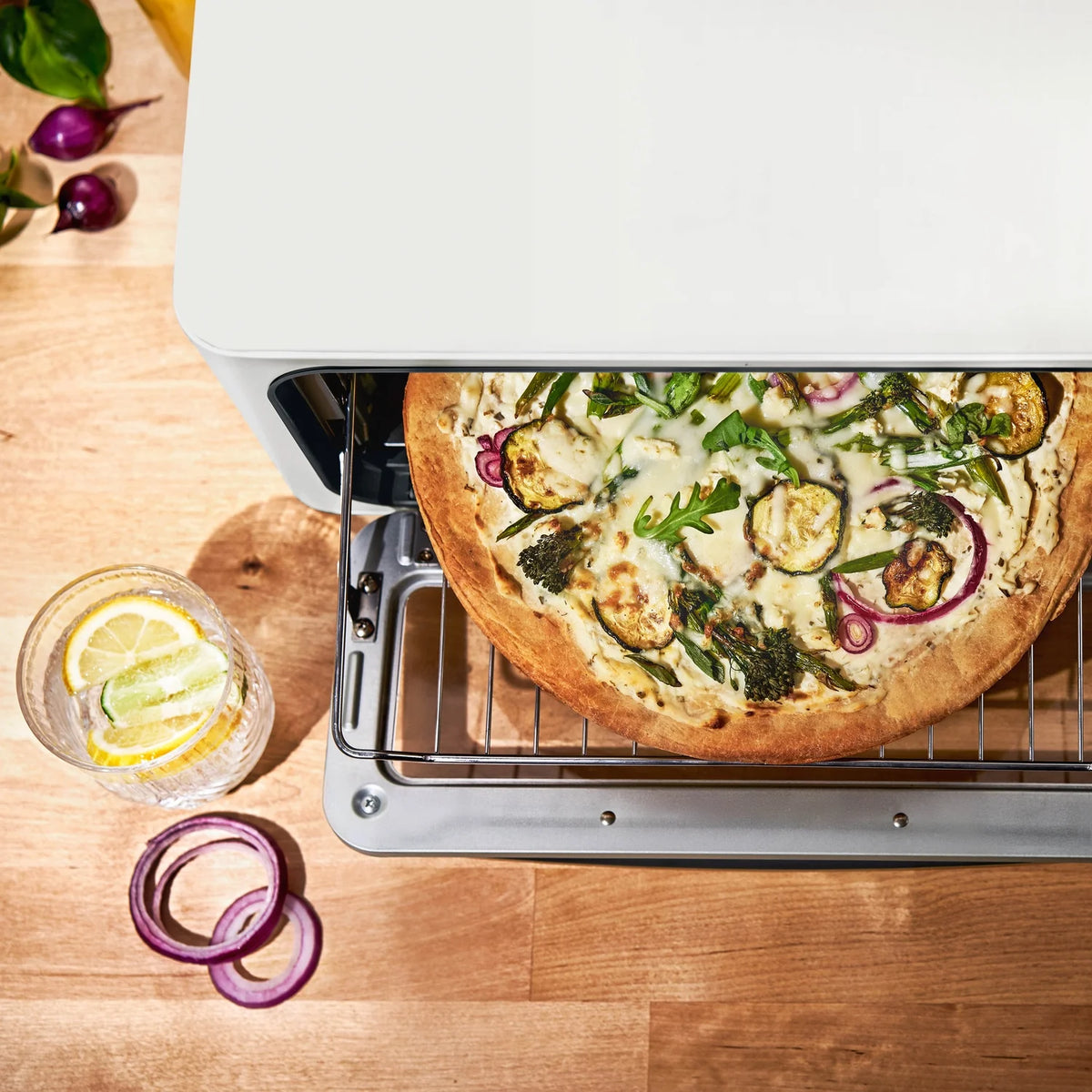 Beautiful Infrared Air Fryer Toaster Oven, 9-Slice, 1800 W, White Icing by Drew Barrymore