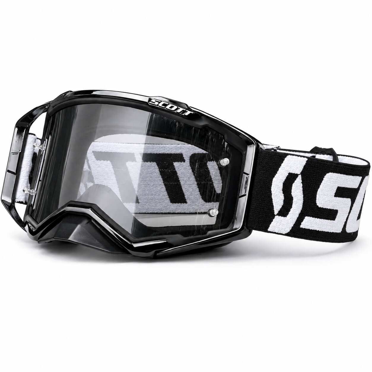 Gold mirrored motocross goggles designed for pit bike and off-road riding.