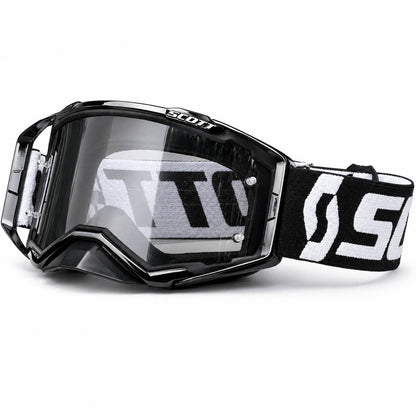 Gold mirrored motocross goggles designed for pit bike and off-road riding.