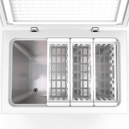 KNDKO 7.0 cu.ft. Chest Freezer with Adjustable Temperature, Free Standing Top Open Door Compact Freezer with Removable Basket for Kitchen/Home/Bar/Garage/Office