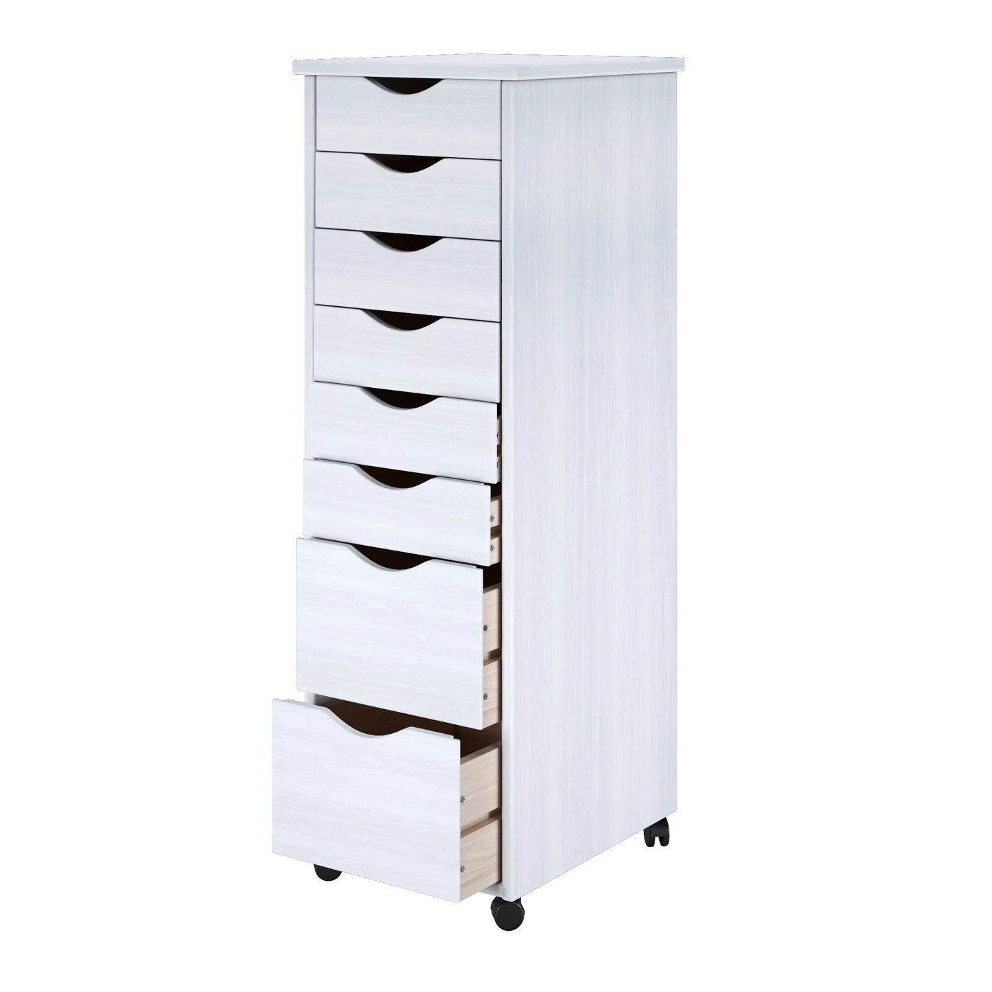 Adeptus Solid Wood 6+2 Drawer Roll Cart