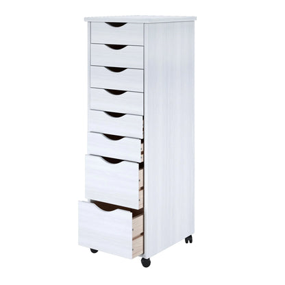 Adeptus Solid Wood 6+2 Drawer Roll Cart