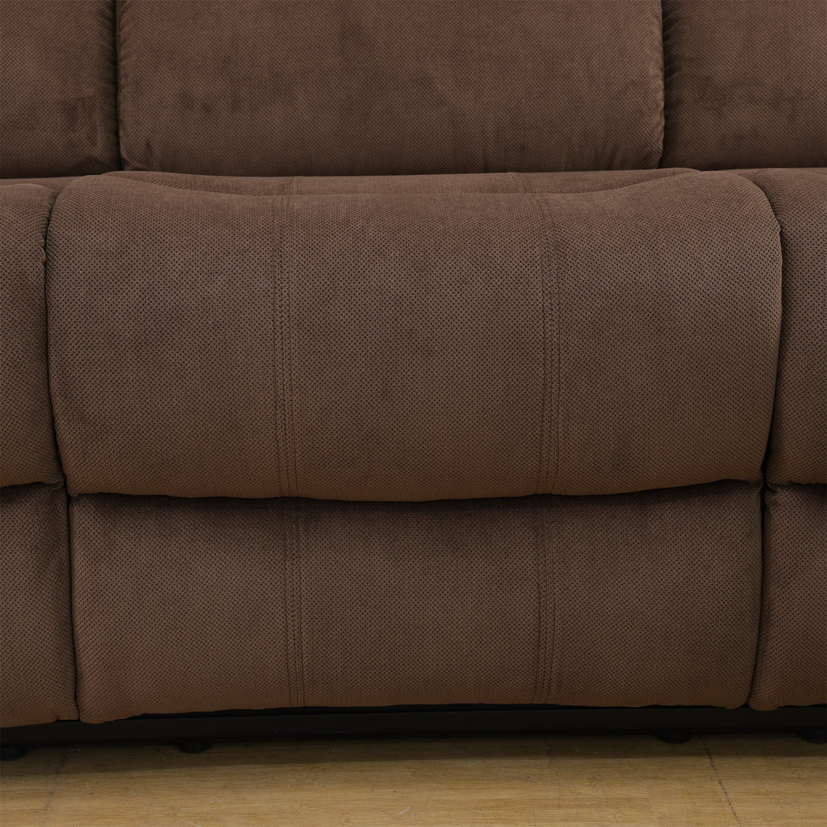 Aukfa 3-Piece Recliner Sofa Set, 6 Seat Sectional Couch with Cup Holders&Storage Console, Gray