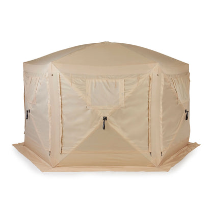 CLAM Quick-Set Pavilion 12.5 x 12.5' Portable Outdoor Canopy Shelter, Green