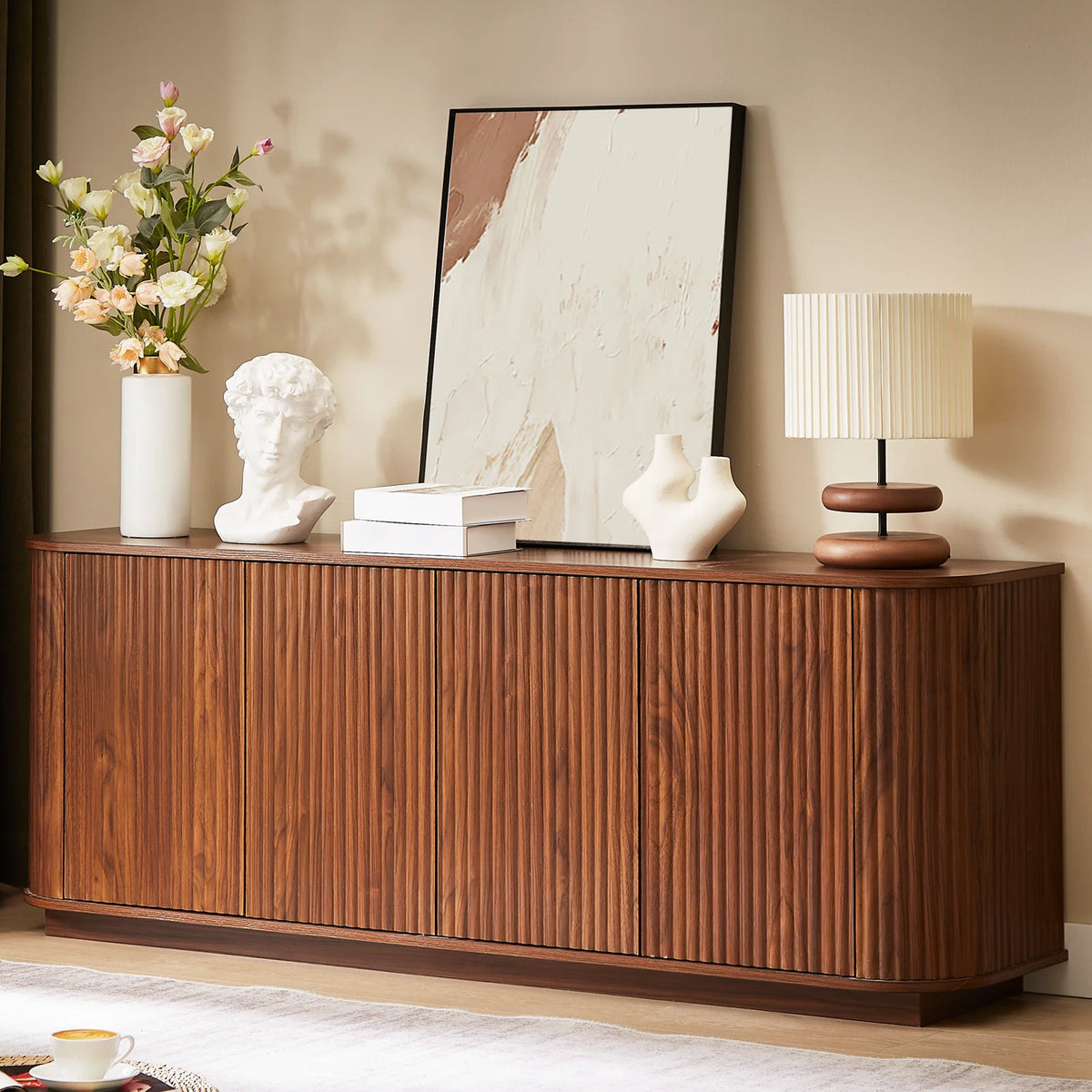 TV Stand, Modern Entertainment Center for TVs Up to 75 inch