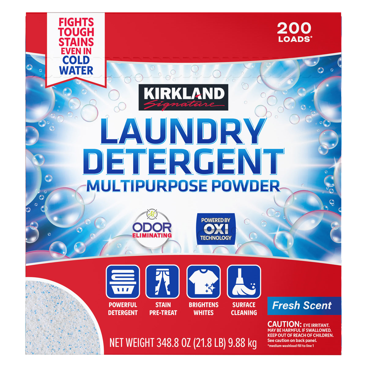 Kirkland Signature Powder Laundry Detergent, 200 Loads, 348.8 oz