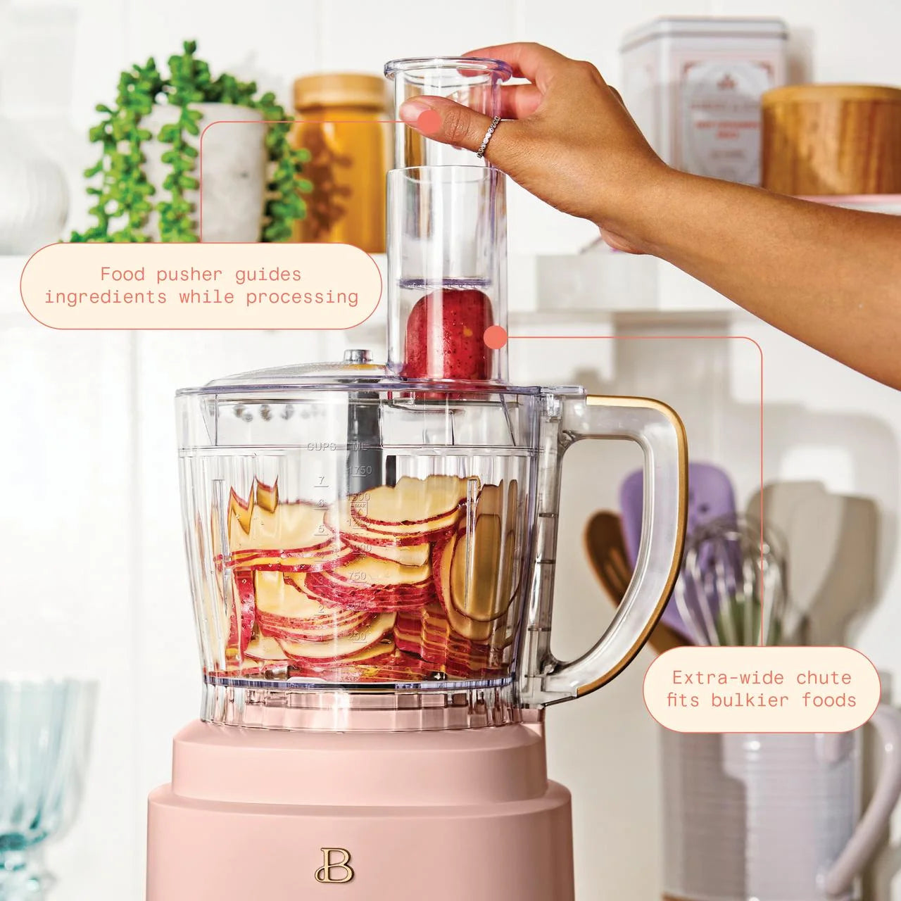 Beautiful 10-Cup Food Processor with Accessories, White Icing by Drew Barrymore