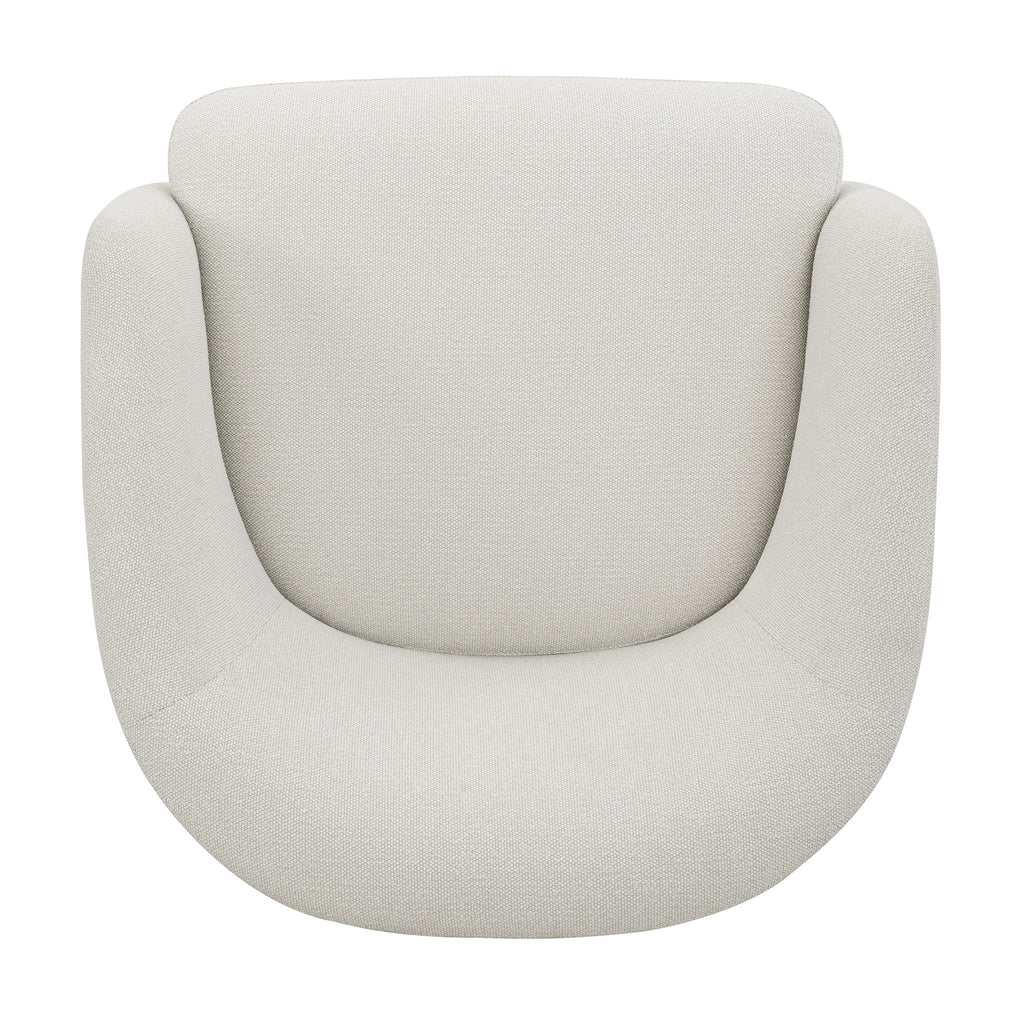 Henredon Murphy Swivel Boucle Chair, Cream