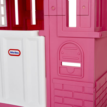 Little Tikes Cape Cottage House, Pink - Pretend Playhouse with Working Doors, Window Shutters, and Flag Holder, for Kids 2-8 Years Old