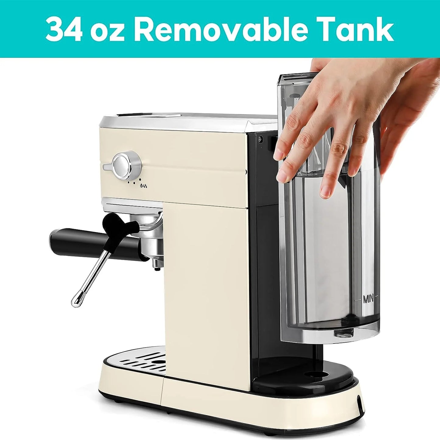 CASABREWS CM5418 20-Bar Espresso Machine and Coffee Maker, Silver