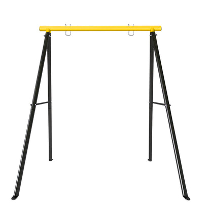 IVV Swing Stand for Porch, Outdoor Heavy Duty Swing Frame, Steel Metal Frame with 4 Ground Pegs, 73" Height Holds Up to 550lbs, Red (Swing NOT Included)