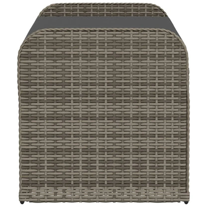 vidaXL Storage Bench with Cushion Outdoor Garden Seat Furniture Poly Rattan