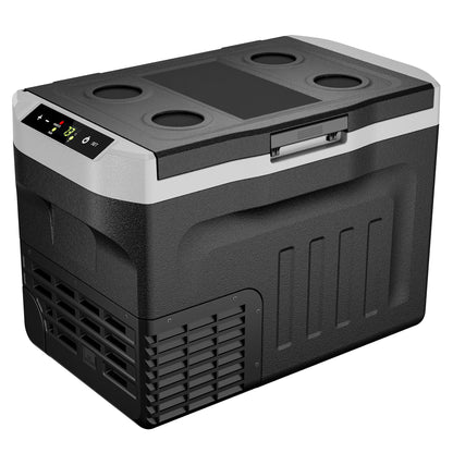 12V Car Refrigerator 32 QT with Touch Panel and Removable Divider