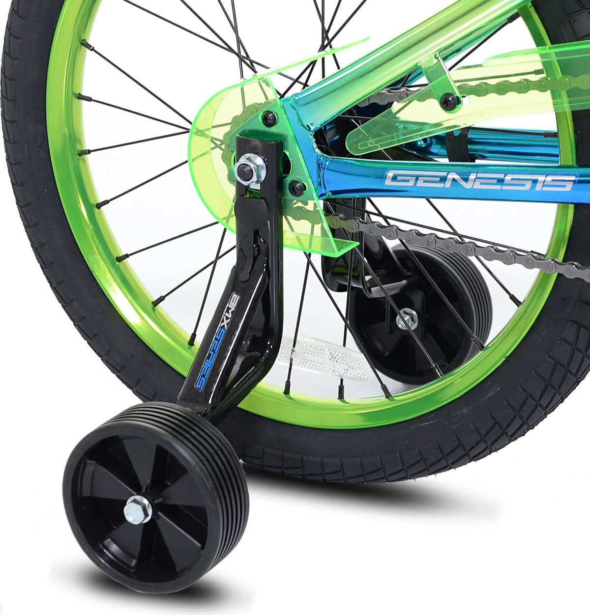 18" Glitch Boy's BMX Bike, Blue/Green