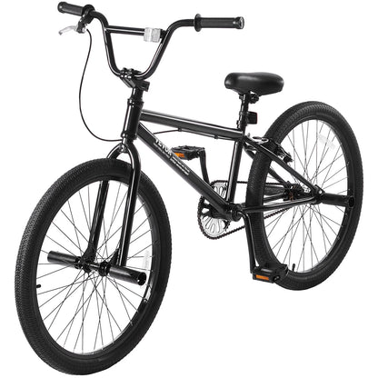 VEVOR BMX Bike, 24-Inch Wheel Freestyle Bike, BMX Race Bike with 4 Pegs, Beginner-Level BMX to Advanced Riders, BMX Bicycles for Teen Adult Men Women, Durable Hi-Ten Steel Frame, Easy to Assemble