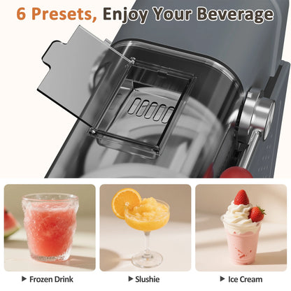 BIZAURA Slushie Machine, Slushy Machine for Home No Ice Need, Professional Frozen Drink Maker, 6 Presets for Milkshakes, Frapp��s, Slush, Ice Cream