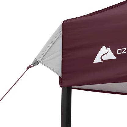 Ozark Trail 10x10 Instant Pop Up Canopy Tent with Simple Push Setup �?Straight Leg Pop-Up Tent for Tailgating, Camping & Events, White