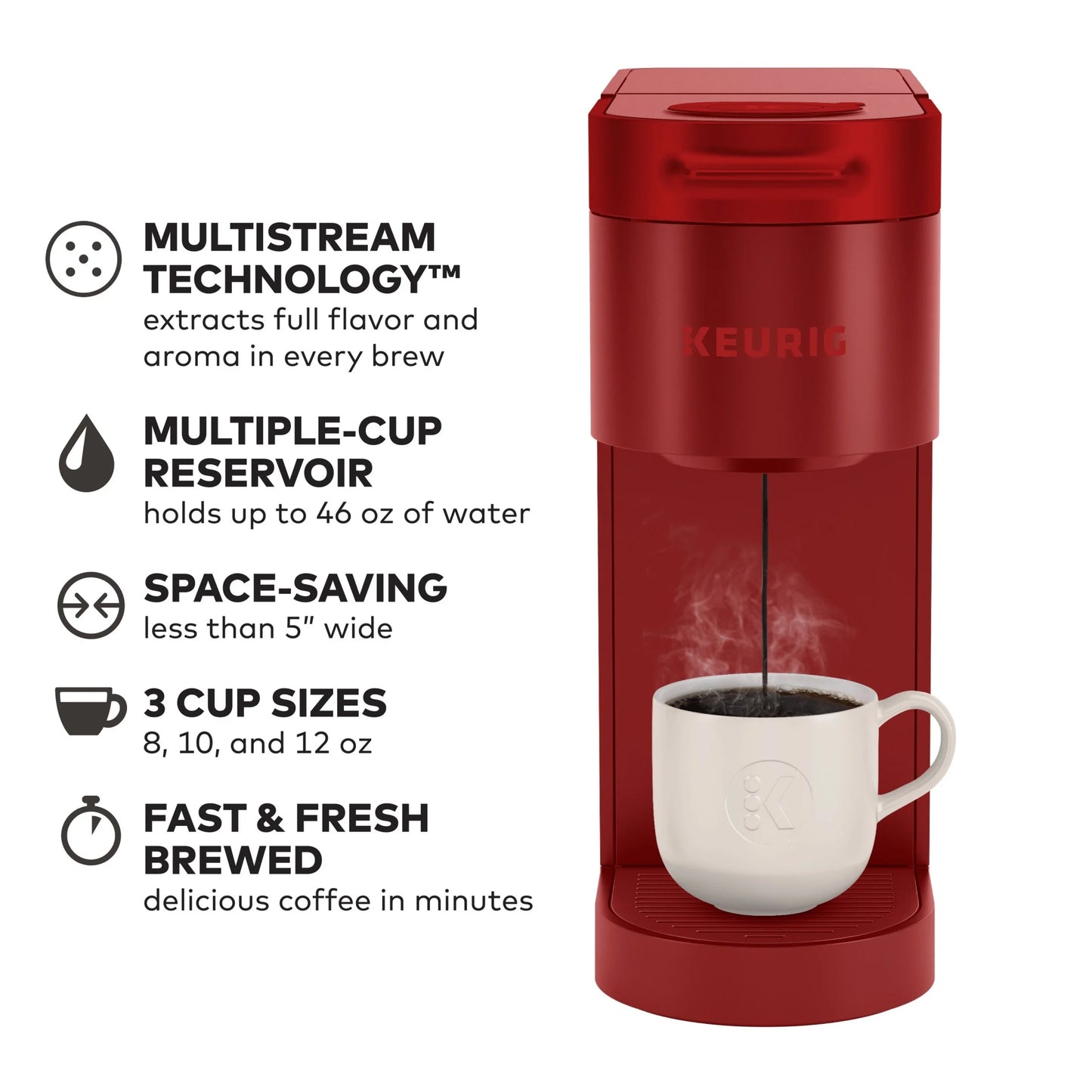 Keurig K-Slim Black Single-Serve K-Cup Pod Coffee Maker