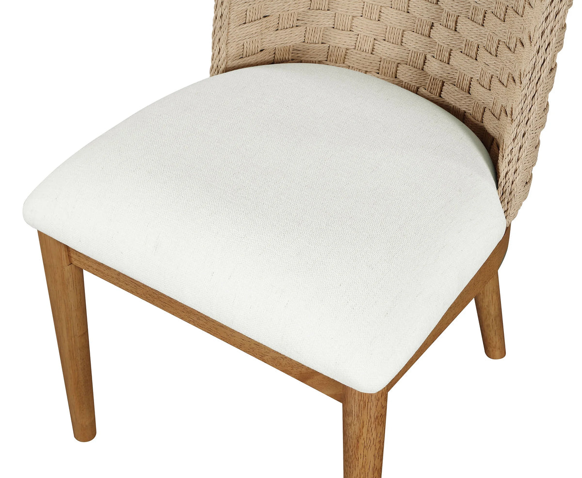 My Texas House Saylor Farmhouse Dining Chair Set, Natural Wood, Set of 2