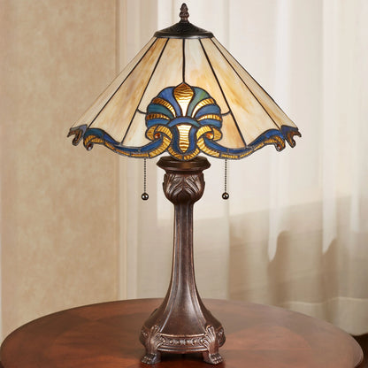 Blythe Hand-Cut Stained Glass Table Lamp Ruby