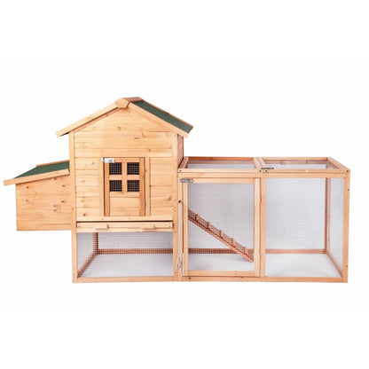 Outdoor Medium 80'' Wooden Chicken Coop Nest Box Hen House Poultry Cage Pet Hutch Garden