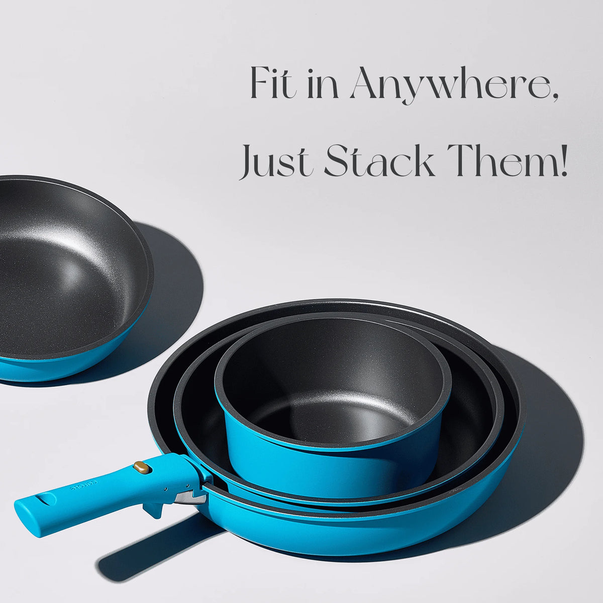 Carote 20 Pcs Nonstick Cookware Sets, Pots and Pans Set with Detachable Handles, Oven Safe, Induction Cookware, Stackable Kitchen Cooking Set, Ultra Violet
