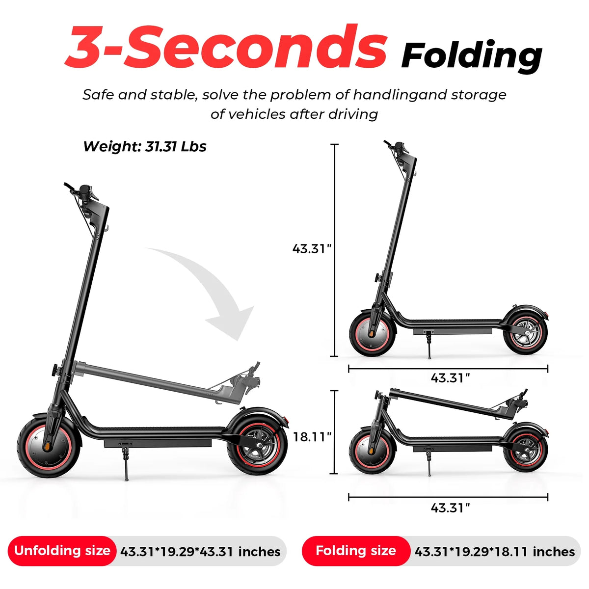 iScooter Electric Scooter Adult, 350W Motor, 21 Miles Long Range, 19 mph & 8.5" Pneumatic tire Folding Commuter Electric Scooter for Adults & Teens, Superior Performance Smart App & Dual Braking