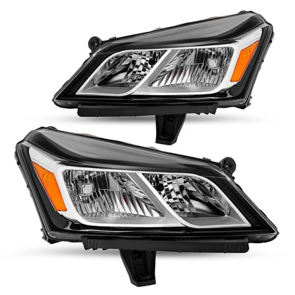 Headlights For 2013-2017 Chevy Traverse Chrome Factory Style Headlamps LH+RH Set