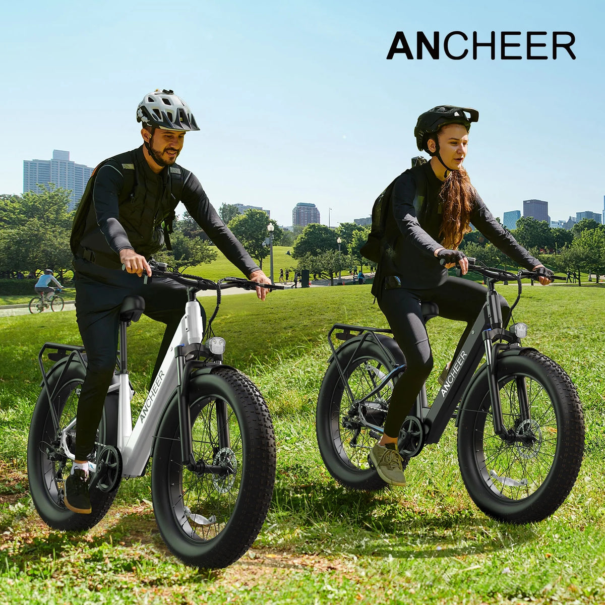 ANCHEER Electric Bike for Adults, 750W Ebike, 28MPH 60Miles Electric Mountain Bike, 26" Fat Tire Electric Bicycle with 48V 15AH Battery, Rear Rack, Lockable Suspension Fork,7 Speed, UL2849