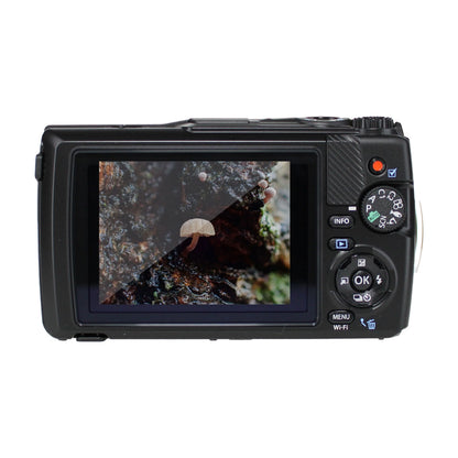 OM SYSTEM Tough TG-7 Red Underwater Camera, 44x Macro Shooting, 12MP, Float Strap, 64GB Card
