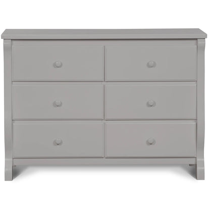 Delta Children Universal 6 Drawer Dresser with Interlocking Drawers - Greenguard Gold Certified, Grey