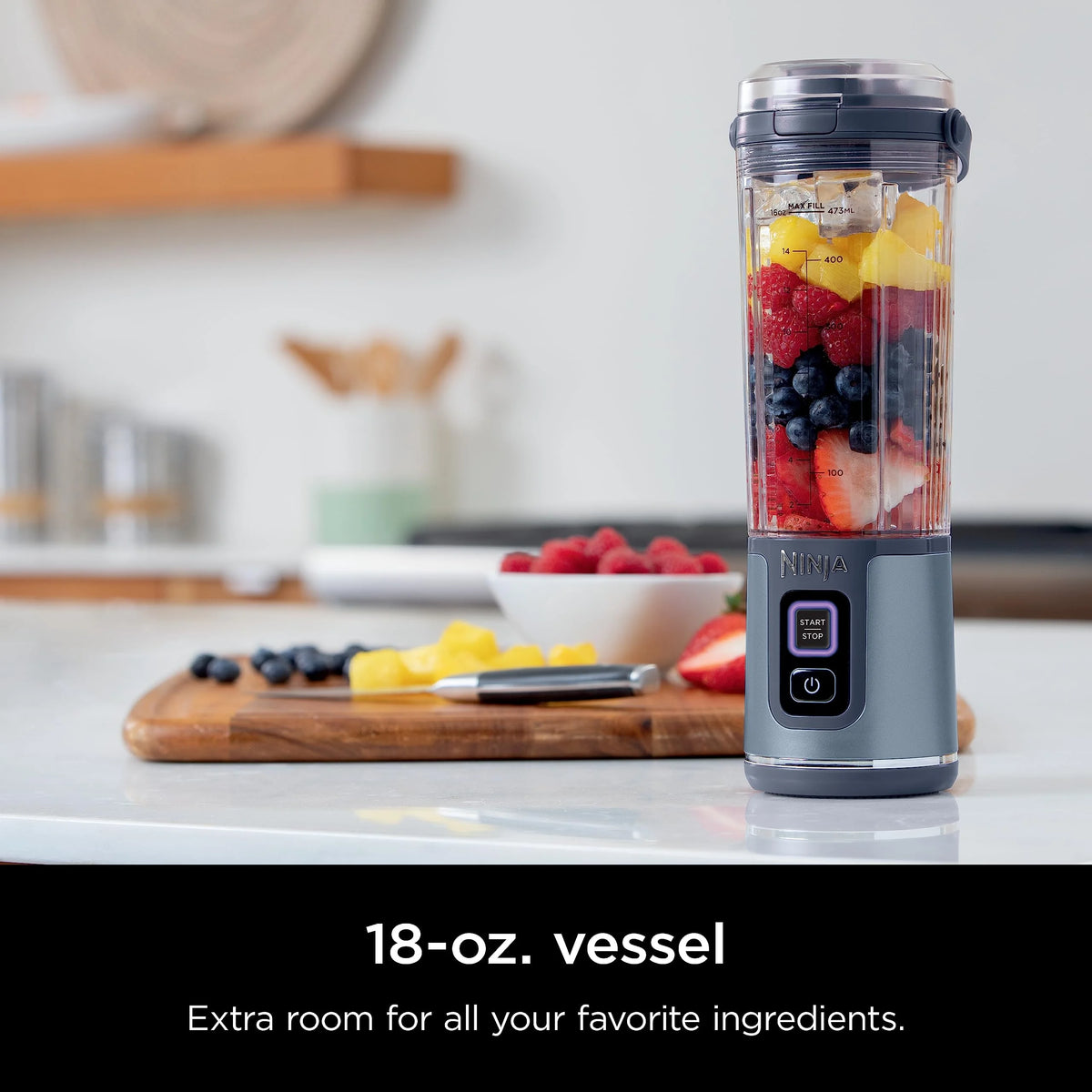 Ninja Blast Portable Blender, Cordless, 18oz. Vessel, Personal Blender for Shakes & Smoothies, BPA Free, Leakproof Lid & Sip Spout, USB-C Rechargeable, Dishwasher Safe Parts, Metallic Purple,