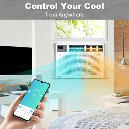Ktaxon WiFi Enabled 8000 BTU Heat And Cool Window Air Conditioner With Wifi Controls