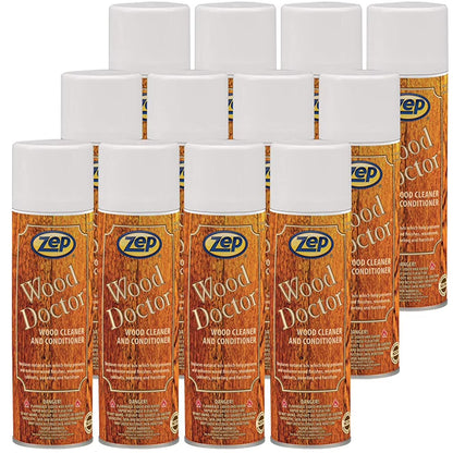 Zep Wood Doctor Professional Furniture Cleaner and Polish - 16 oz (Case of 12) 6701- Excellent for Woodwork, Cabinets, Floors