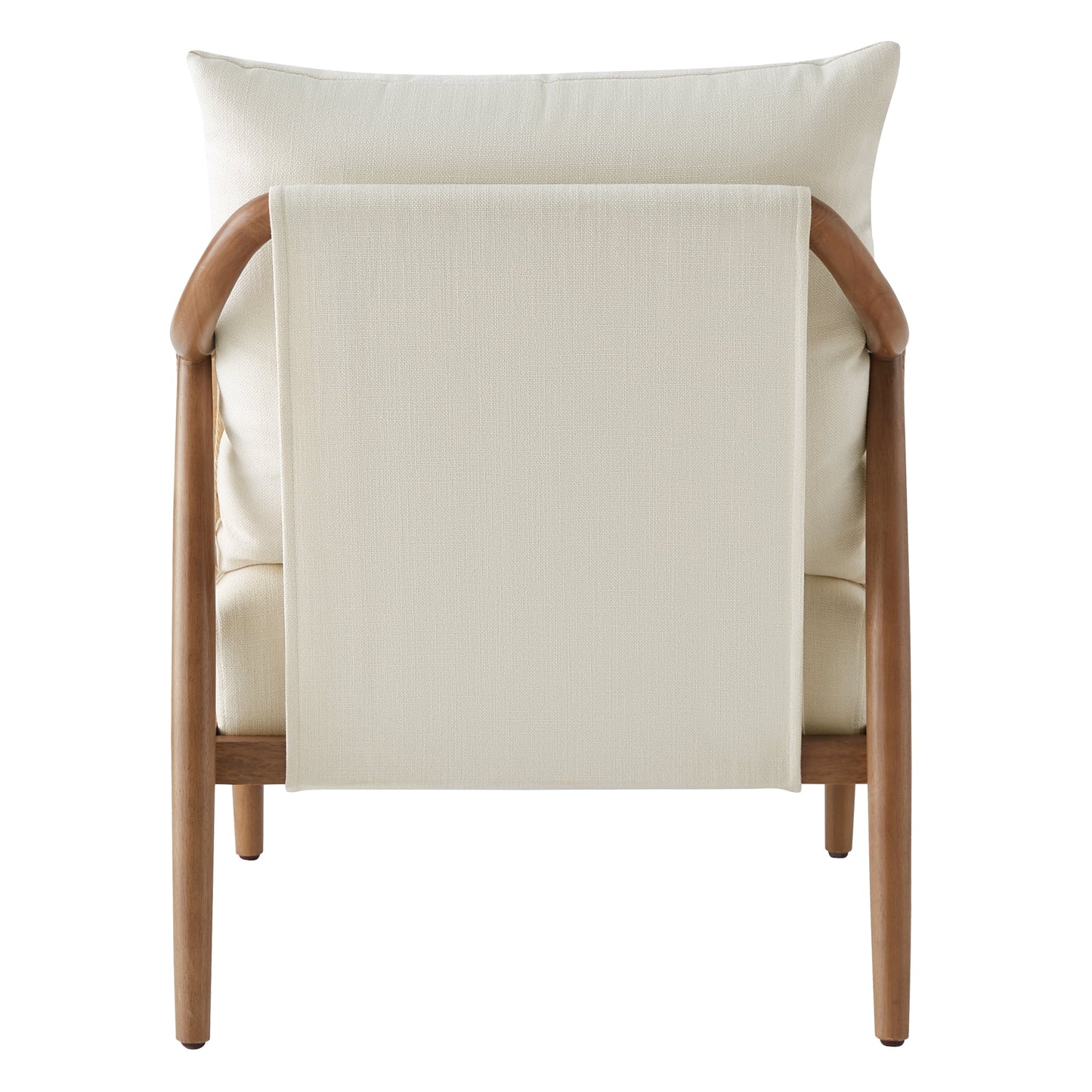 CHITA Modern Accent Chair, Braid Armchair Living Room Chair, Cream