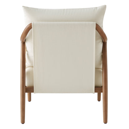 CHITA Modern Accent Chair, Braid Armchair Living Room Chair, Cream