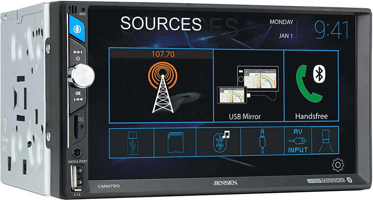 FITS GM-CAR-TRUCK-VAN-SUV AM/FM USB/BLUETOOTH TOUCHSCREEN CAR RADIO STEREO PKG.  INCLUDES VEHICLE SPECIFIC INSTALLATION HARDWARE INCLUDING DASH KIT, WIRE HARNESS, AND ANTENNA ADAPTER WHEN REQIR