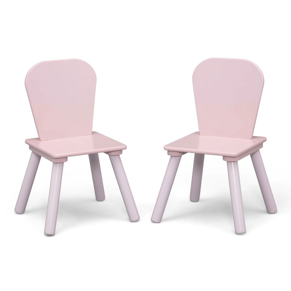 Delta Children 4-Piece Toddler Playroom Set �C Includes Play Table, 2 Chairs and 6 Bin Toy Organizer with Reusable Vinyl Cling Stickers, Light Pink/Dark Pink