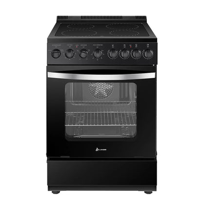 Lanbo 24 in 2.9 CU ft Freestanding Electric Range with Rotisserie and True Convection Oven and Timer