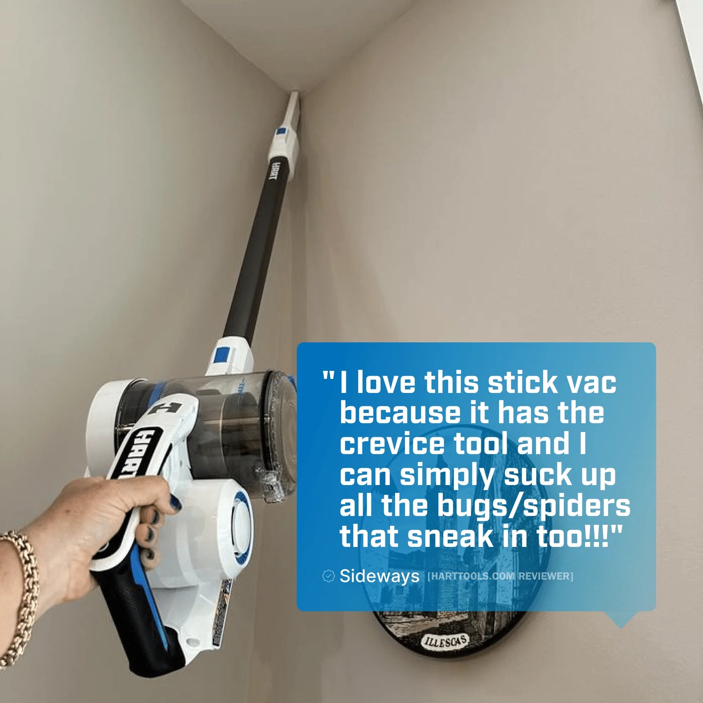 HART 20-Volt Cordless Stick Vacuum Kit, (1) 4.0Ah Lithium-Ion Battery