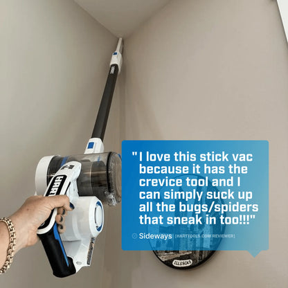 HART 20-Volt Cordless Stick Vacuum Kit, (1) 4.0Ah Lithium-Ion Battery