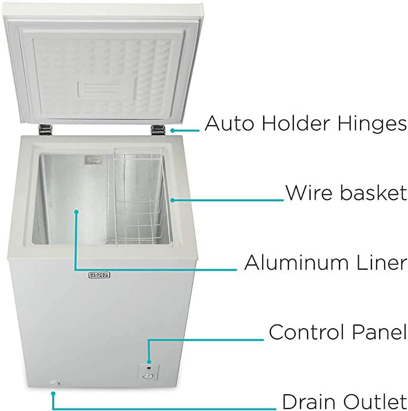 Black?�� BCFK356 3.5-Cubic-Foot Chest Freezer, White