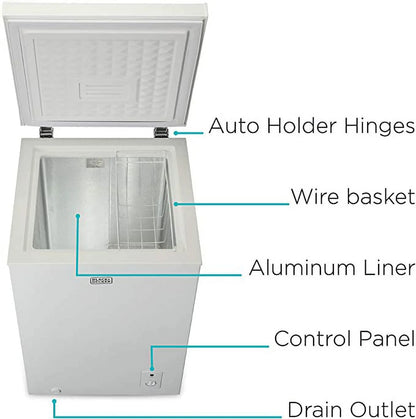 Black?�� BCFK356 3.5-Cubic-Foot Chest Freezer, White